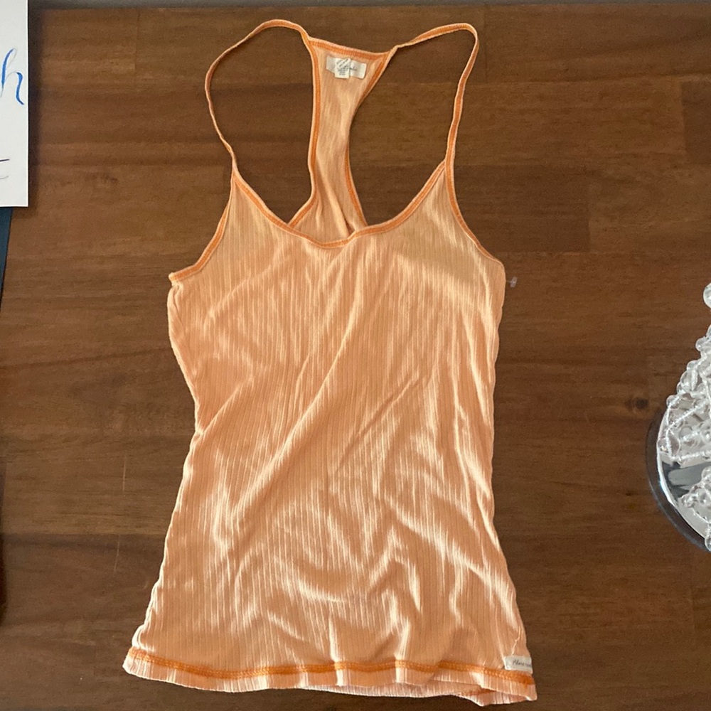 orange Abercrombie racer back tank top